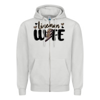 Dove Grey lineman wife Zipper Hoodie - MaliasSmallBusiness