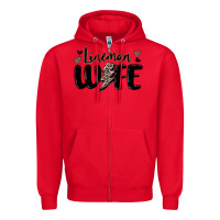Red lineman wife Zipper Hoodie - MaliasSmallBusiness