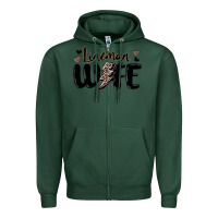 Sports Green lineman wife Zipper Hoodie - MaliasSmallBusiness