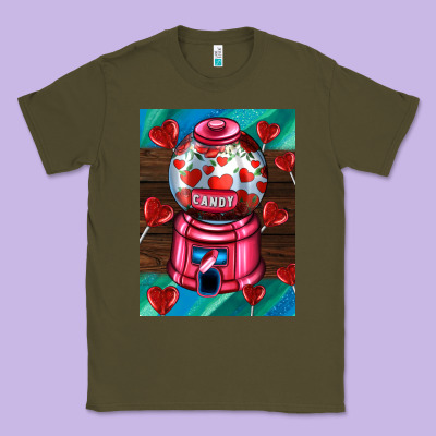 Candy Machine  With Heart Candies  Air Classic Tee Designed By Adodesignshop