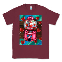 Burgundy candy machine  with heart candies  air Classic Tee - AdoDesignShop