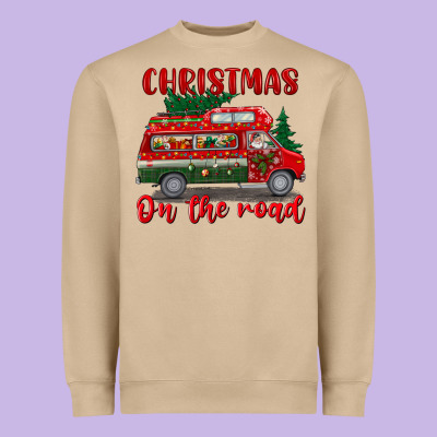 Christmas On The Road Heavyweight Sweatshirt Designed By Bundleandbundleshop