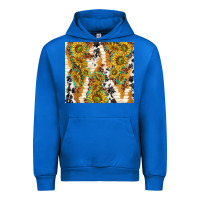 Cobalt sunflowers with patterns Urban Hoodie - TumblerDesignByShophia