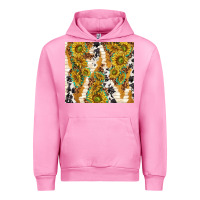 Fuchsia Pink sunflowers with patterns Urban Hoodie - TumblerDesignByShophia