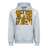 Heather Grey sunflowers with patterns Urban Hoodie - TumblerDesignByShophia