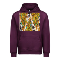 Mauve Wine sunflowers with patterns Urban Hoodie - TumblerDesignByShophia