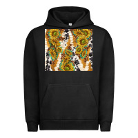Pigment Black sunflowers with patterns Urban Hoodie - TumblerDesignByShophia