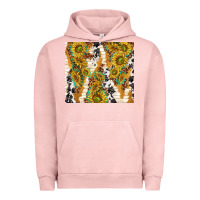 Pigment Salmon sunflowers with patterns Urban Hoodie - TumblerDesignByShophia