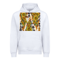 White sunflowers with patterns Urban Hoodie - TumblerDesignByShophia