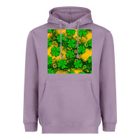 Lavender St. Patricks clover pattern digital paper Heavyweight Hoodie - BundleAndBundleShop