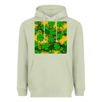Matcha St. Patricks clover pattern digital paper Heavyweight Hoodie - BundleAndBundleShop