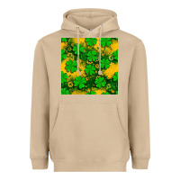 Mushroom St. Patricks clover pattern digital paper Heavyweight Hoodie - BundleAndBundleShop