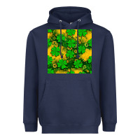 Navy St. Patricks clover pattern digital paper Heavyweight Hoodie - BundleAndBundleShop