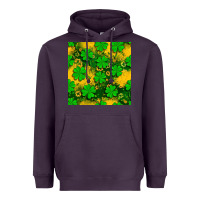 Plum St. Patricks clover pattern digital paper Heavyweight Hoodie - BundleAndBundleShop