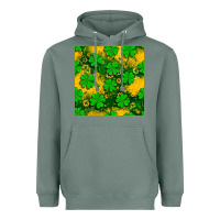 Sage St. Patricks clover pattern digital paper Heavyweight Hoodie - BundleAndBundleShop