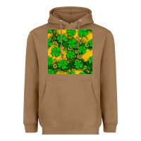 Toasted Coconut St. Patricks clover pattern digital paper Heavyweight Hoodie - BundleAndBundleShop