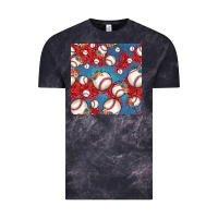 Cloud Black baseball paisley and jean pattern, baseball seamless pattern Vintage Tee - JahusDesignShop