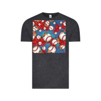 Vintage Black baseball paisley and jean pattern, baseball seamless pattern Vintage Tee - JahusDesignShop