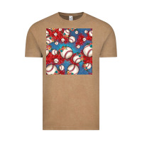 Vintage Coffee baseball paisley and jean pattern, baseball seamless pattern Vintage Tee - JahusDesignShop