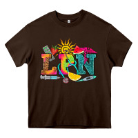 Chocolate Brown lpn summer Heavy Core Tee - RanaPortraitStore