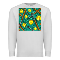 Dove Grey softball bat with leopard and glitter seamless pattern Premium Sweatshirt - BundleAndBundleShop