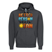 Smoke im better person when im tan Zipper Hoodie - MaliasSmallBusiness