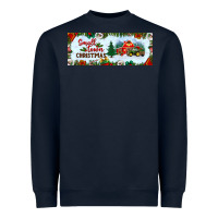 Navy small town christmas Heavyweight Sweatshirt - BundleAndBundleShop