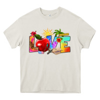 Cream love teacher summer Heavy Core Tee - RanaPortraitStore