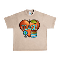 French Oak teach heart Urban Heavy Tee - JahusDesignShop