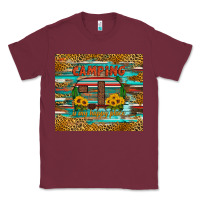 Burgundy camping is my happy place Classic Tee - Artiststas