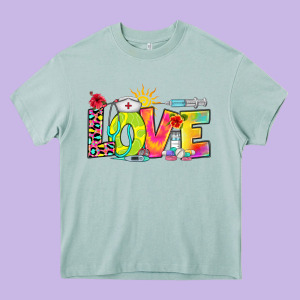 Love Nurse Summer Heavy Core Tee Designed By Ranaportraitstore