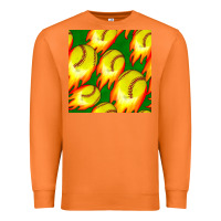 Carrot softball fire ball seamless pattern Premium Sweatshirt - BundleAndBundleShop