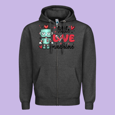 Little Love Machine Zipper Hoodie Designed By Maliassmallbusiness