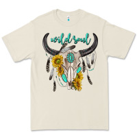 Bone wild soul boho bull skull Premium Tee - texasbilliewilder