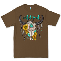 Cacao wild soul boho bull skull Premium Tee - texasbilliewilder