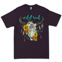 Plum wild soul boho bull skull Premium Tee - texasbilliewilder