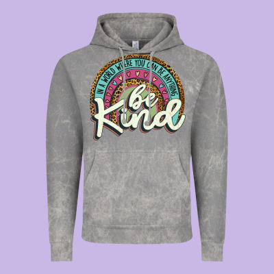 Be Kind   Leopard Vintage Hoodie Designed By Jahusdesignshop