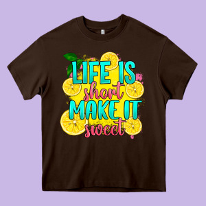 Life Is  Make It Sweet Heavy Core Tee Designed By Ranaportraitstore