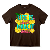Chocolate Brown life is  make it sweet Heavy Core Tee - RanaPortraitStore