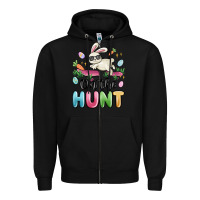 Black on the hunt easter Zipper Hoodie - MaliasSmallBusiness