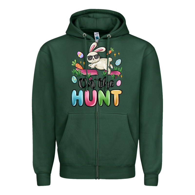 On The Hunt Easter Zipper Hoodie by MaliasSmallBusiness | Teevron