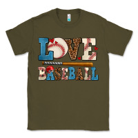 Army Green love baseball Classic Tee - AdoDesignShop