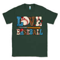 Sports Green love baseball Classic Tee - AdoDesignShop
