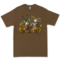 Cacao 2 donkeys with sunflowers Premium Tee - BarkalooDesign