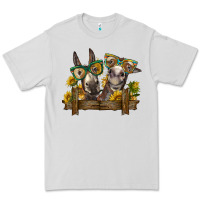 Dove Grey 2 donkeys with sunflowers Premium Tee - BarkalooDesign