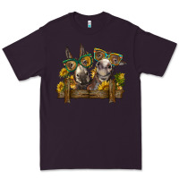 Plum 2 donkeys with sunflowers Premium Tee - BarkalooDesign