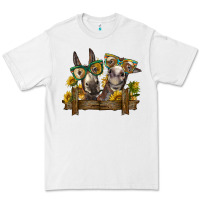 White 2 donkeys with sunflowers Premium Tee - BarkalooDesign