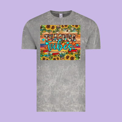 Teacher Vibes Vintage Tee Designed By Jahusdesignshop
