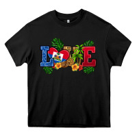 Black love haitian republic Heavy Core Tee - RanaPortraitStore