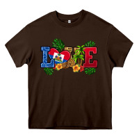 Chocolate Brown love haitian republic Heavy Core Tee - RanaPortraitStore